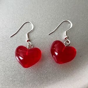 Candy Heart Earrings 925S Sterling Posts
